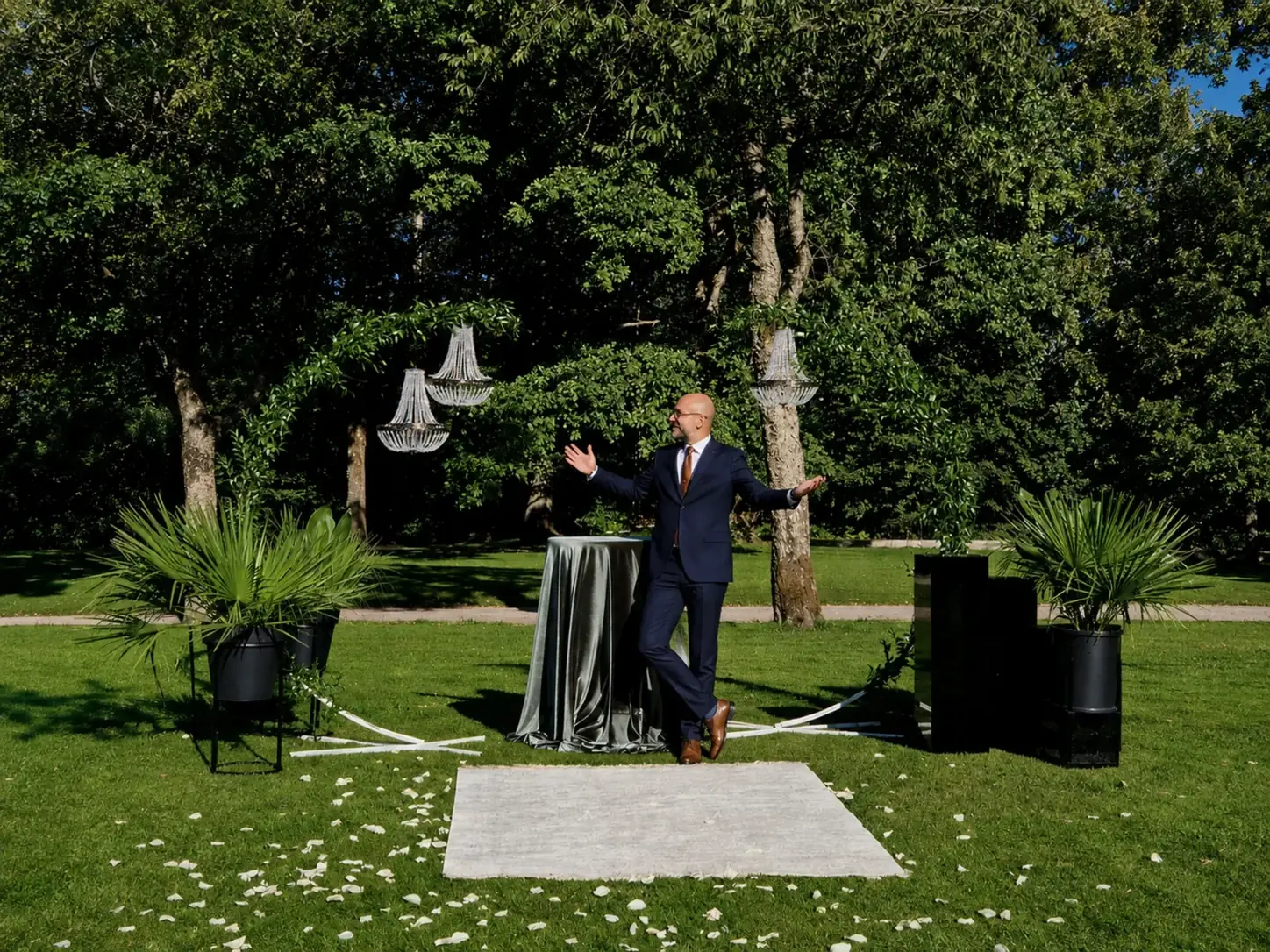Outdoor wedding ceremony